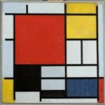 Piet Mondriaan, Compositie met groot rood vlak, geel, zwart, grijs en blauw (1921), Kunstmuseum Den Haag (public domain), https://rkd.nl/en/explore/images/218084